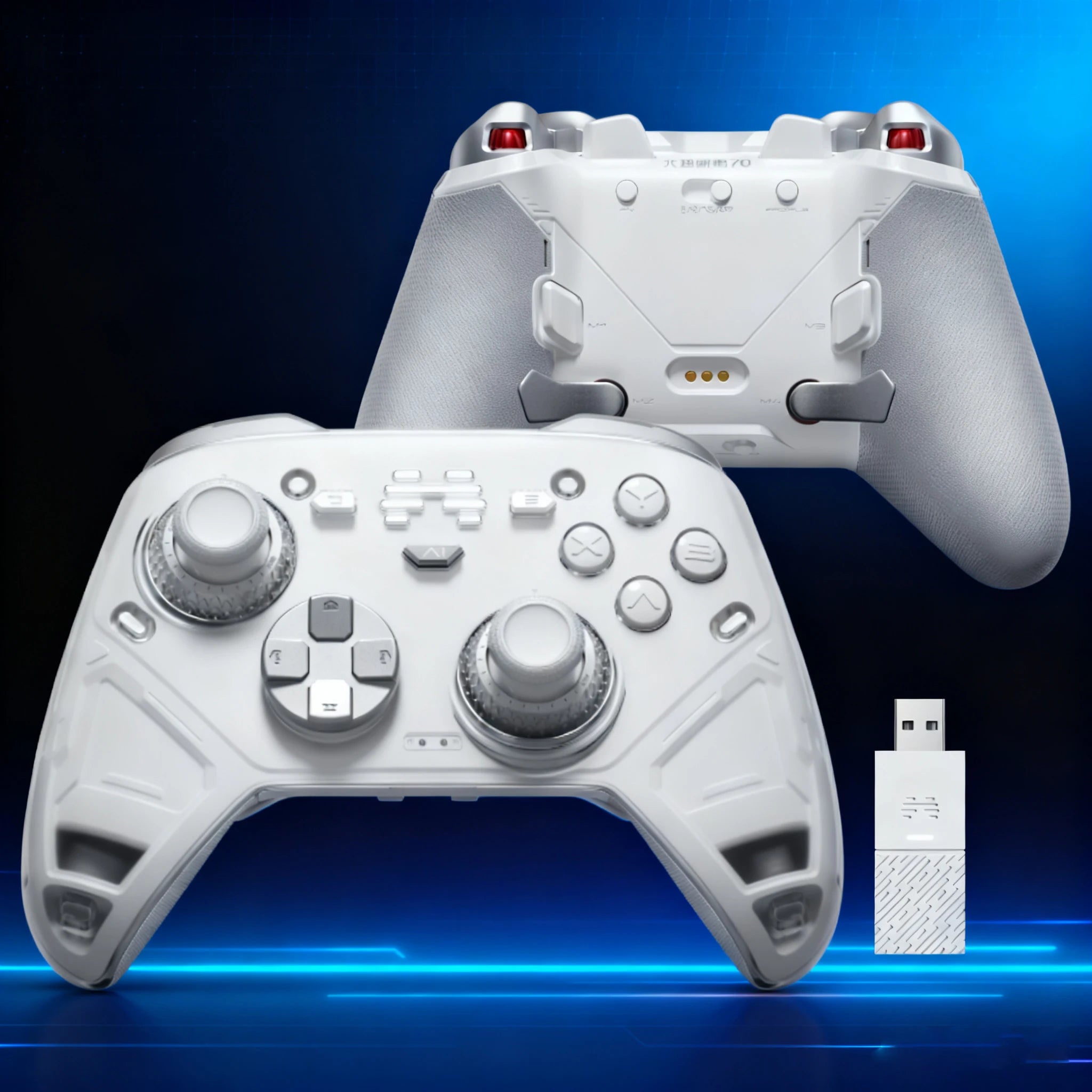 BEITONG KP70 Wireless Game Controller, Dual Auto-Sense Trigger, 6 Back Paddles for NS/PC/iOS/Android/Steam