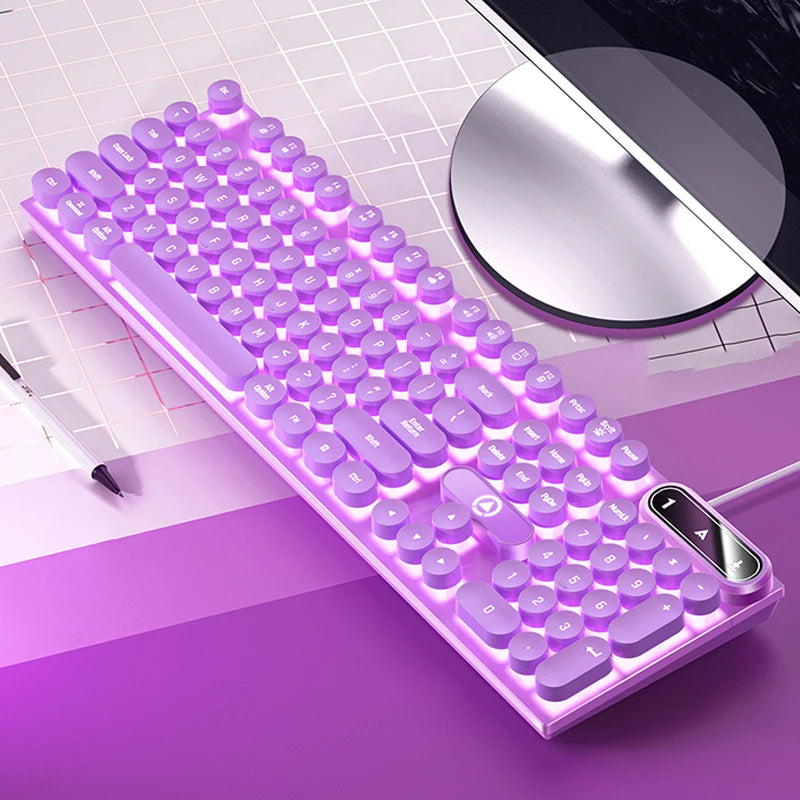 Wired Gaming Keyboard with Numpad, Low Profile 104 Key Keyboard for Laptop/Desktops/PC, Computer Office Accessories