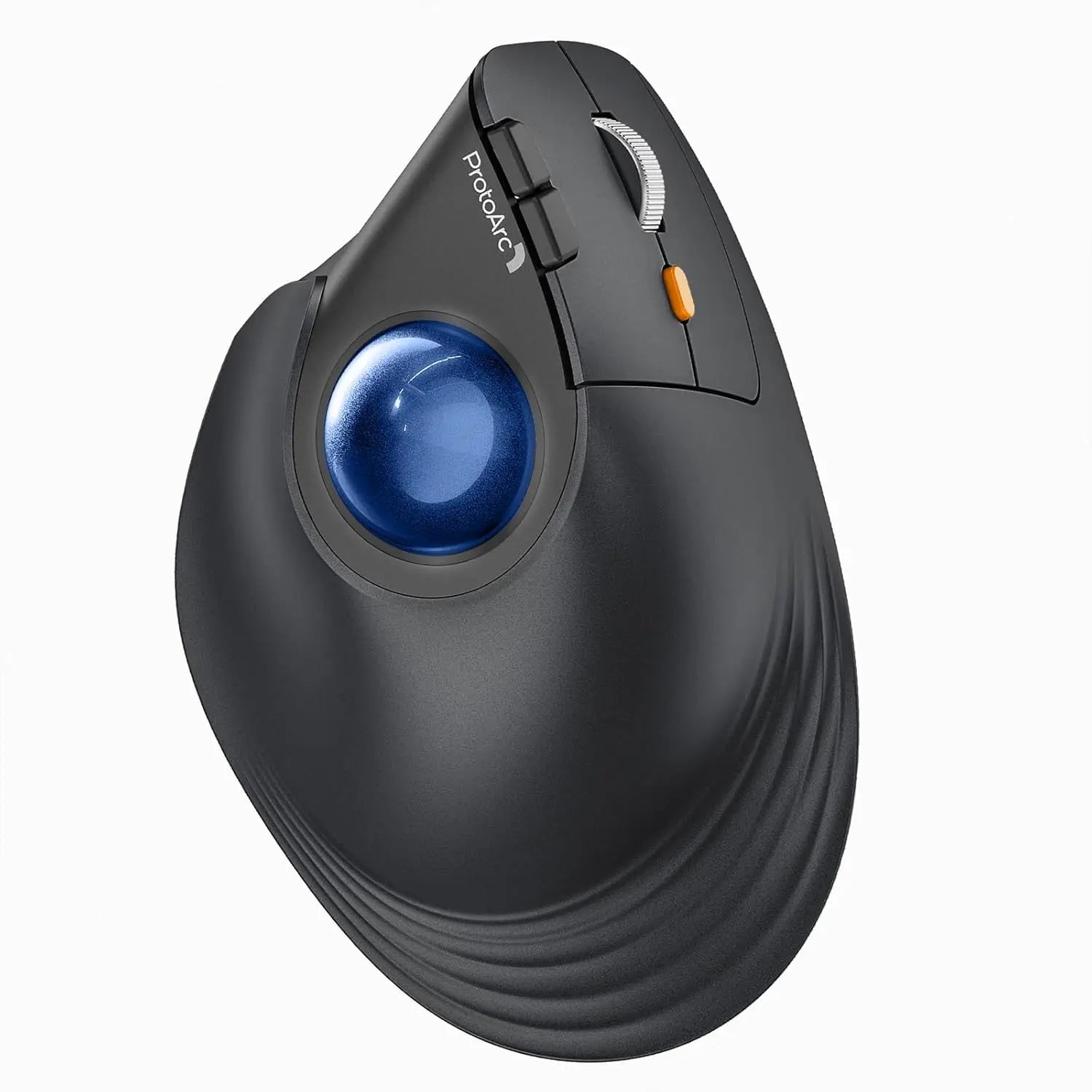 ProtoArc Vertical Wireless Trackball Mouse, EM05 NL Bluetooth Ergonomic Rollerball Mouse Rechargeable Computer Laptop Thumb Mice
