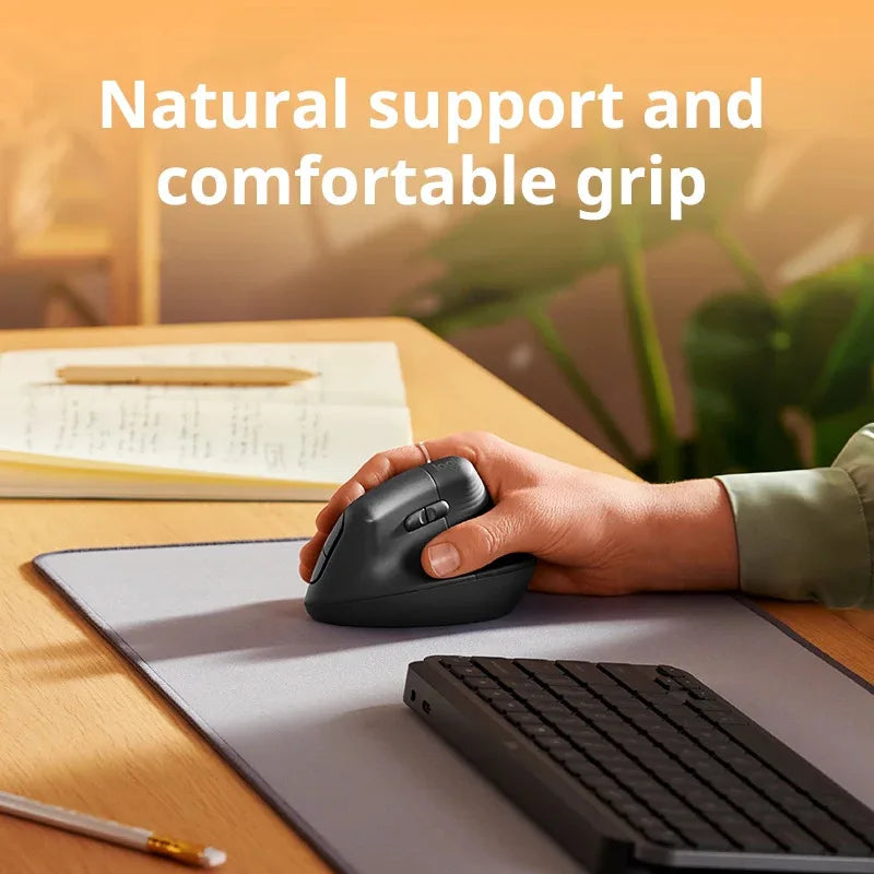 Lift Vertical Mouse  Ergonomic Wireless With Silent Click Bluetooth/Usb Dual Mode For Pc Laptop Tablet Wrist Pain