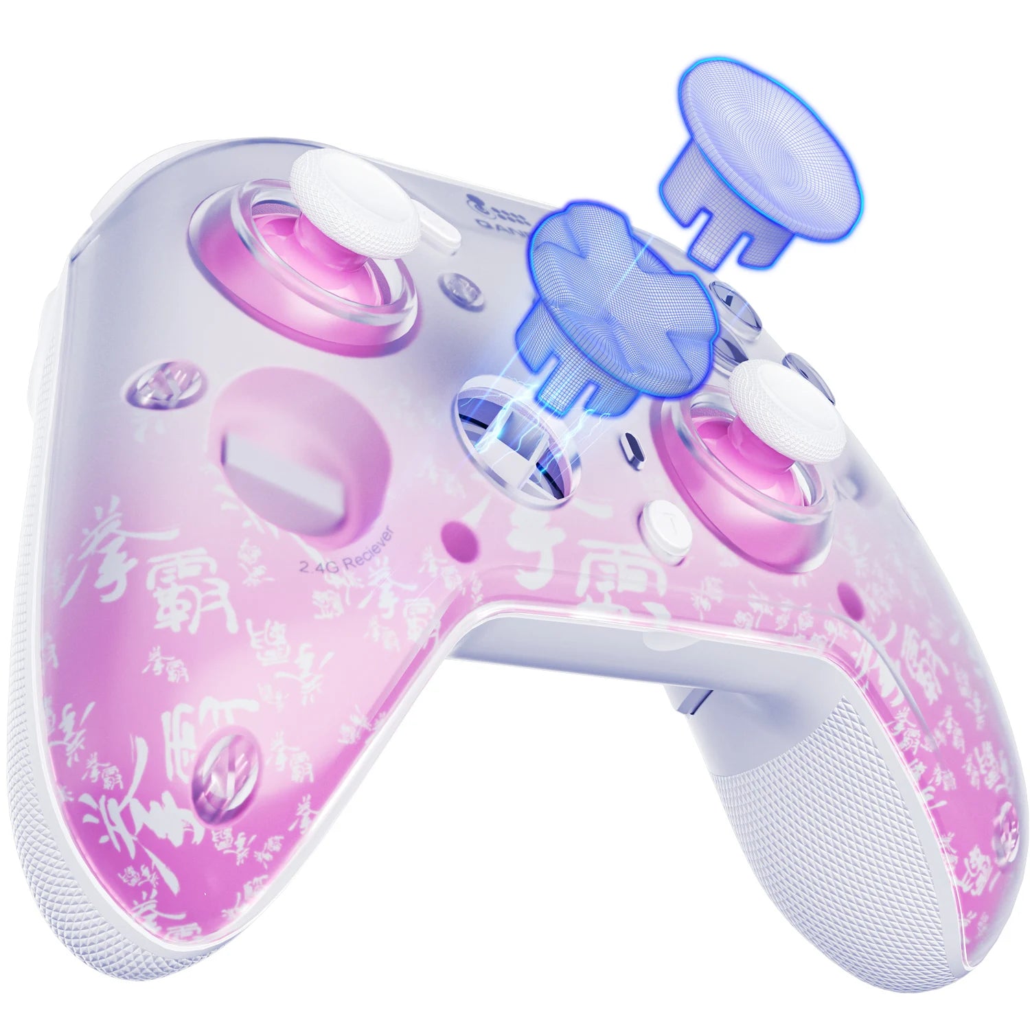 QANBA Phantom Wireless Game Controller, 2.4G/Bluetooth/Wired, Hall Joystick, Compatible with PC/Android/iOS/TV