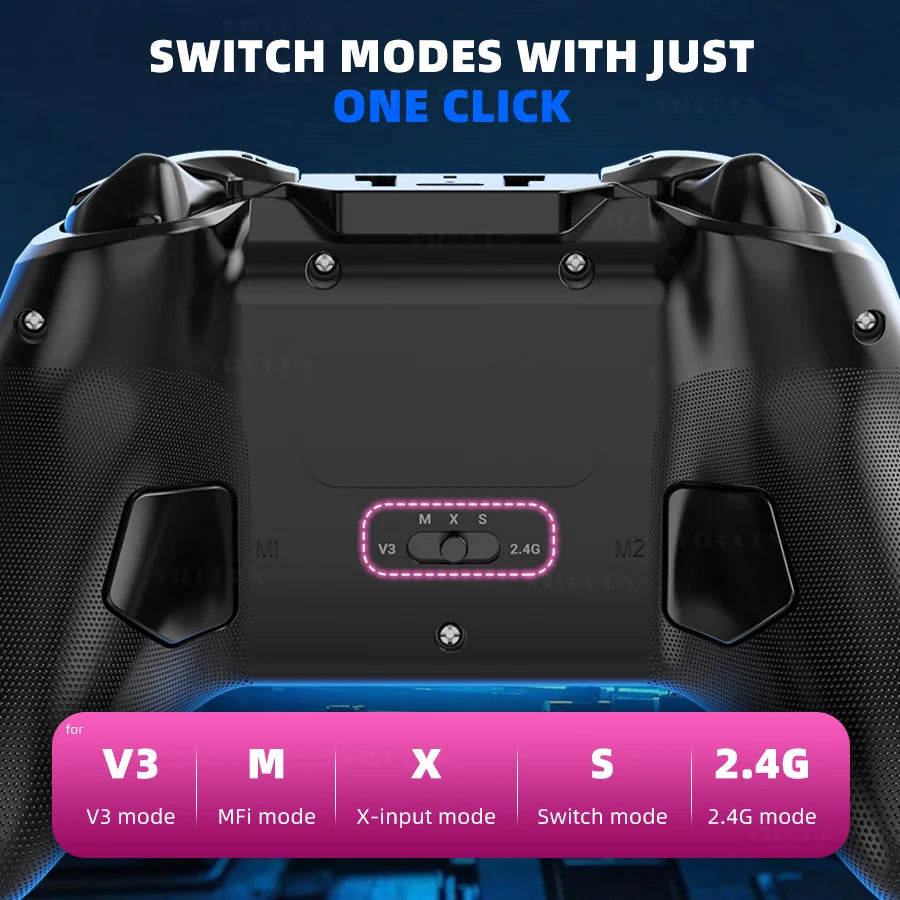 VILCORN G6 Wireless Game Controller for iOS/Android Smartphones Bluetooth-Compatible Gamepads for PC/SWITCH Hall Rocker Joystick