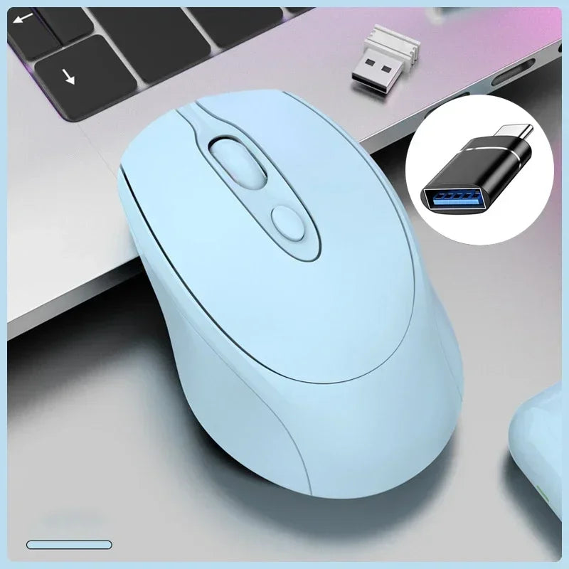 Wireless Computer Mouse Rechargeable 2.4G Bluetooth-Compatible Wireless Mouse USB Silent Gamer Mice For PC Laptop Macbook Tablet