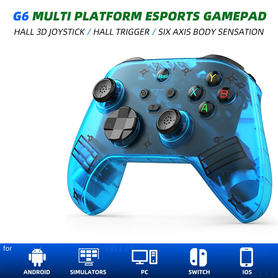 VILCORN G6 Wireless Game Controller for iOS/Android Smartphones Bluetooth-Compatible Gamepads for PC/SWITCH Hall Rocker Joystick