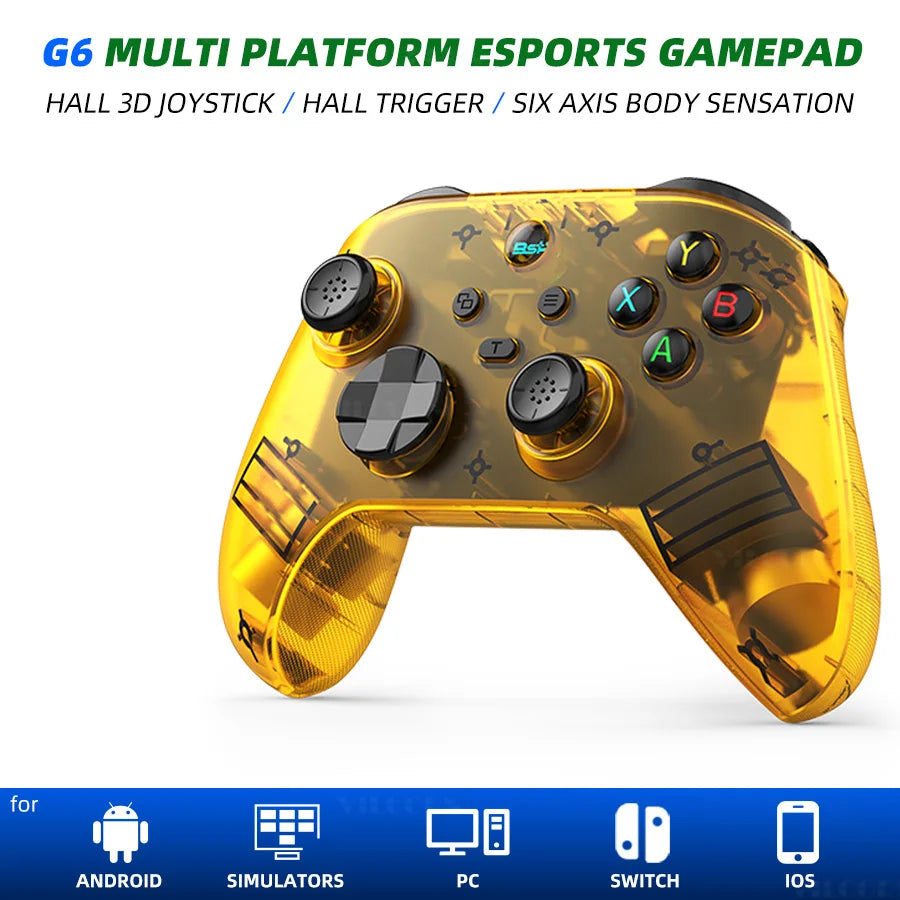 VILCORN G6 Wireless Game Controller for iOS/Android Smartphones Bluetooth-Compatible Gamepads for PC/SWITCH Hall Rocker Joystick