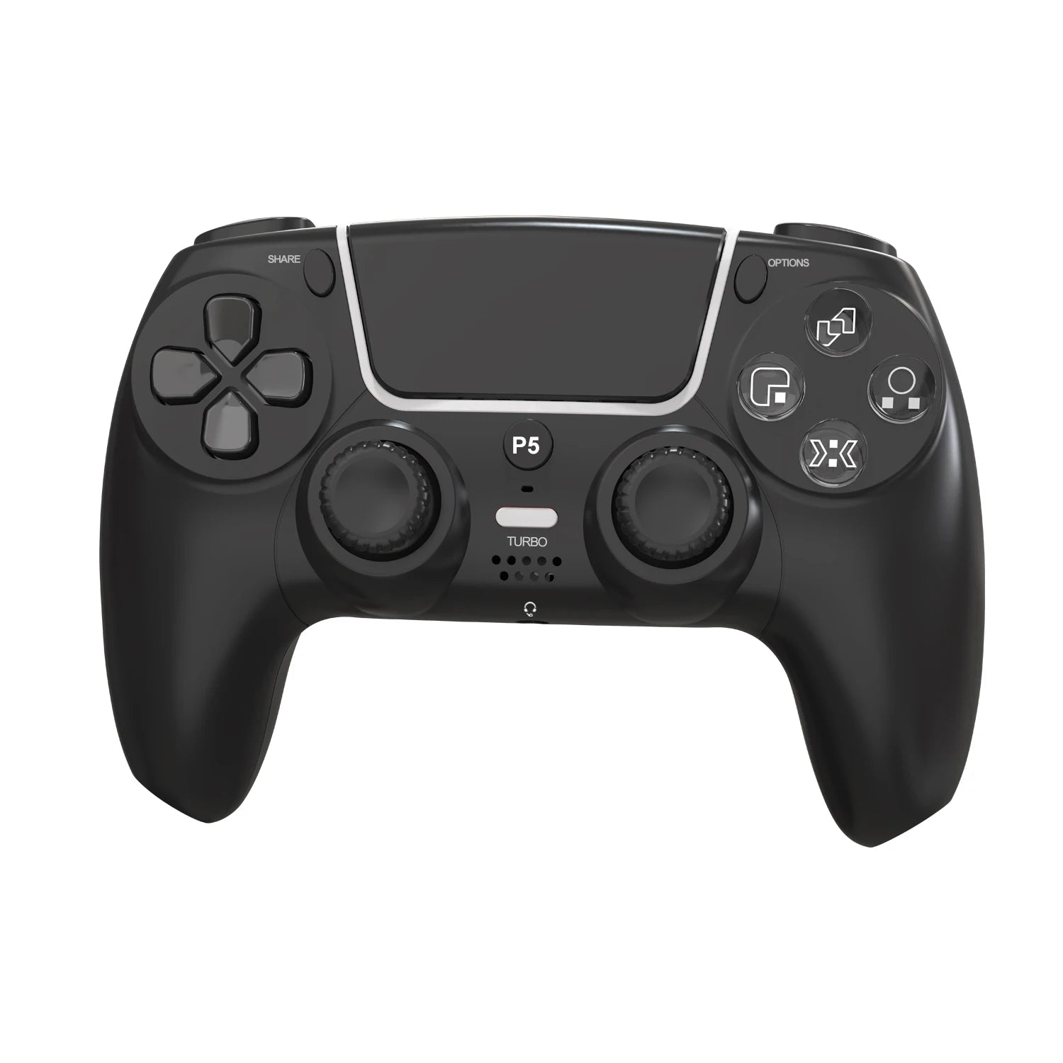 GAMINJA P50A Wireless Game Controller For PS5/PC Transparent Crystal buttons Six Axis Gyroscope With Touchpad Ergonomic