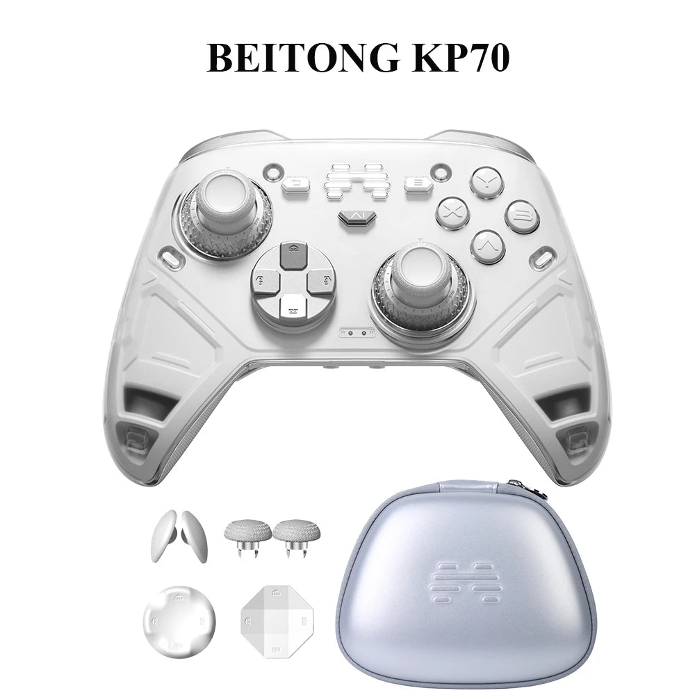 BEITONG KP70 Wireless Game Controller, Dual Auto-Sense Trigger, 6 Back Paddles for NS/PC/iOS/Android/Steam