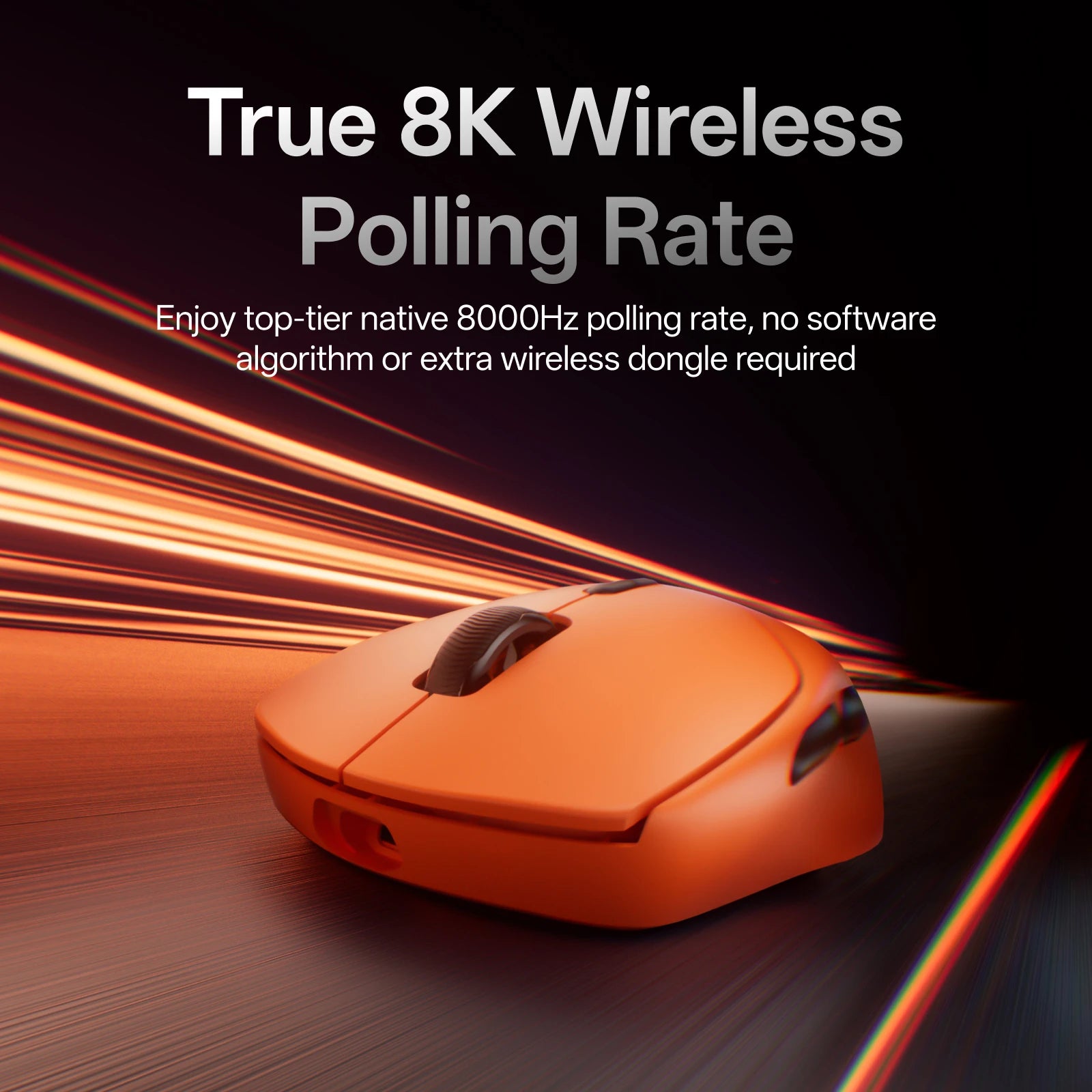 Rapoo VT1 MAX GEN-2 Wireless Gaming Mouse True 8K Wireless Polling Rate 53g Ultra Lightweight Up to 750Hr Battery Life