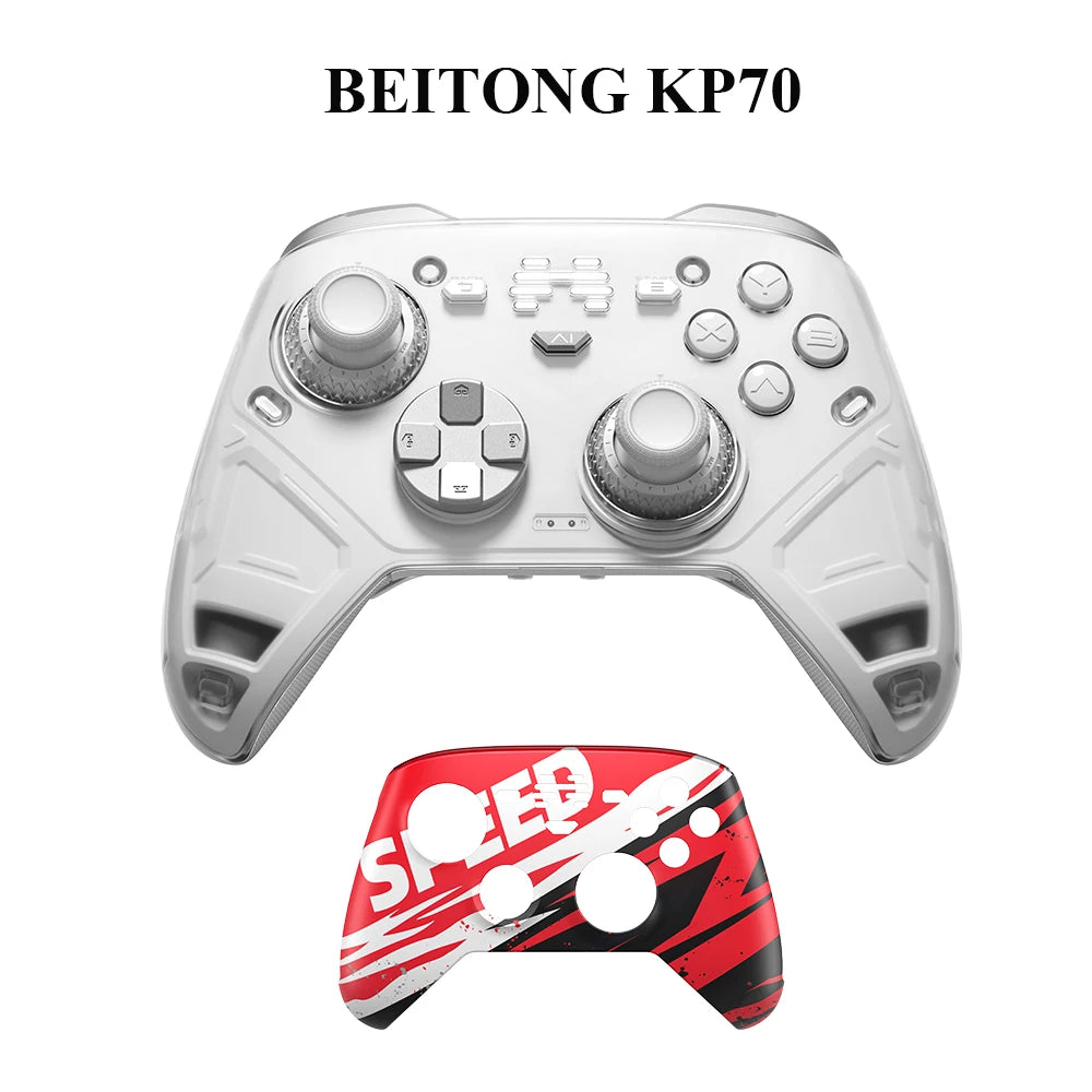 BEITONG KP70 Wireless Game Controller, Dual Auto-Sense Trigger, 6 Back Paddles for NS/PC/iOS/Android/Steam