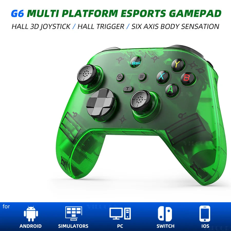 VILCORN G6 Wireless Game Controller for iOS/Android Smartphones Bluetooth-Compatible Gamepads for PC/SWITCH Hall Rocker Joystick