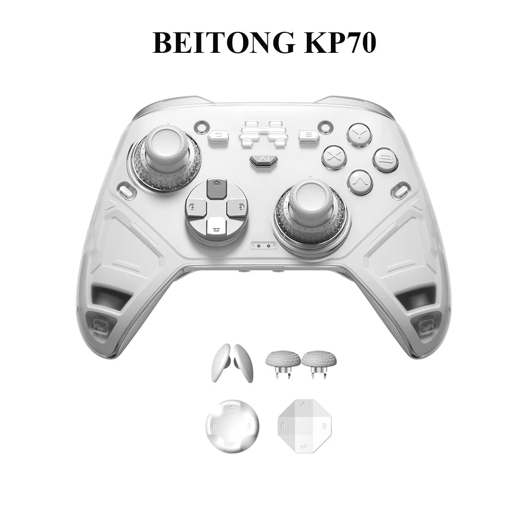 BEITONG KP70 Wireless Game Controller, Dual Auto-Sense Trigger, 6 Back Paddles for NS/PC/iOS/Android/Steam