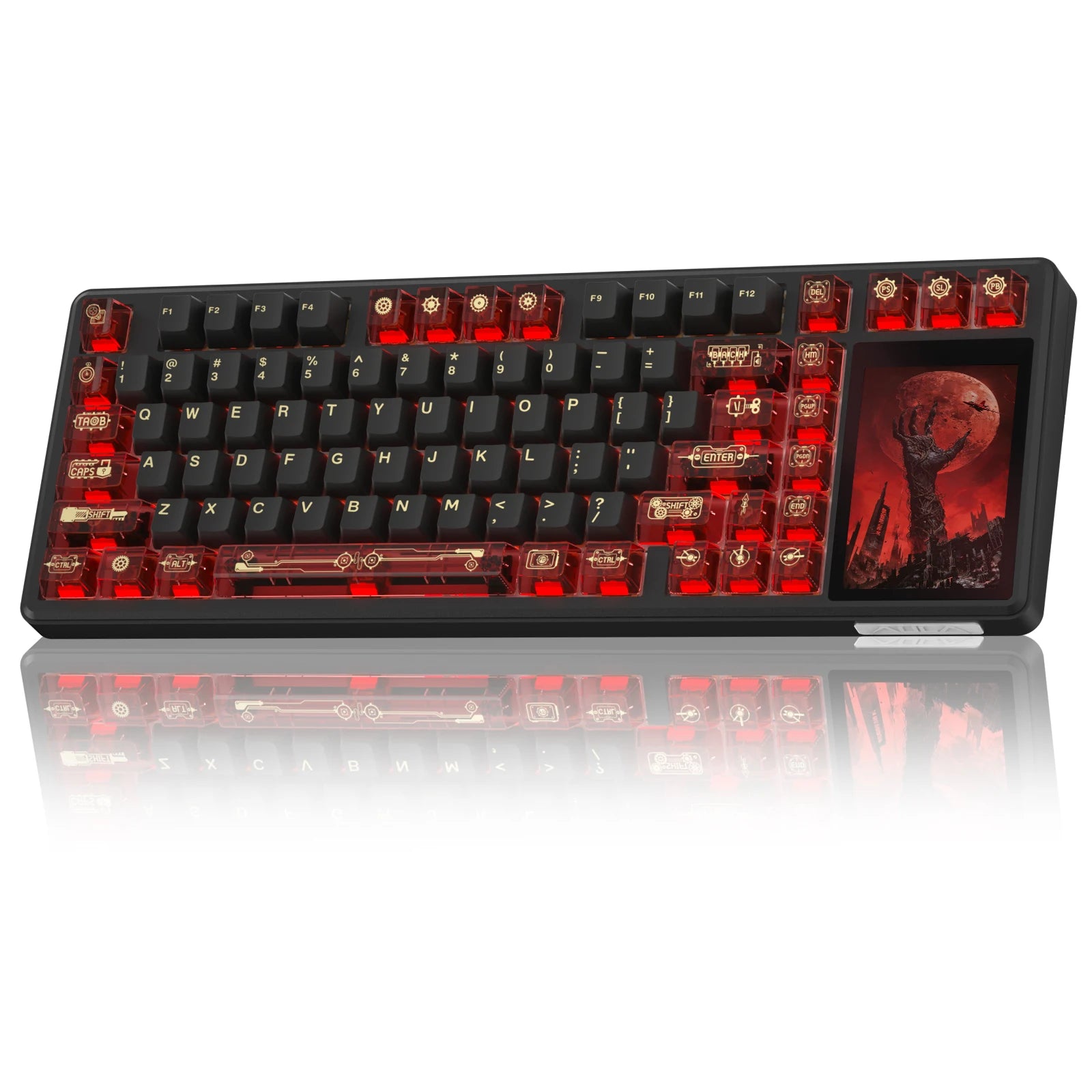 AULA L99 Keyboard Intelligent Touch-Screen Keypad Wireless Tri-mode Gaming Keyboard 8000mAh Battery for Laptop for PC