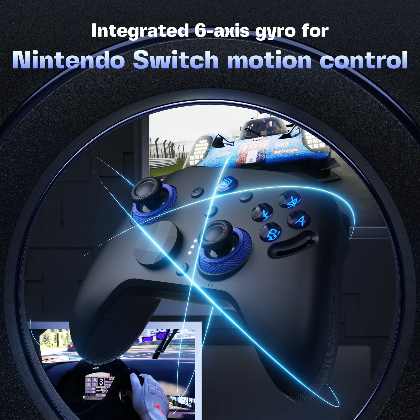 NYXI Imperial Wireless PC Controller - Ergonomic Design USB Gaming Controller for PC Games Switch Character switching