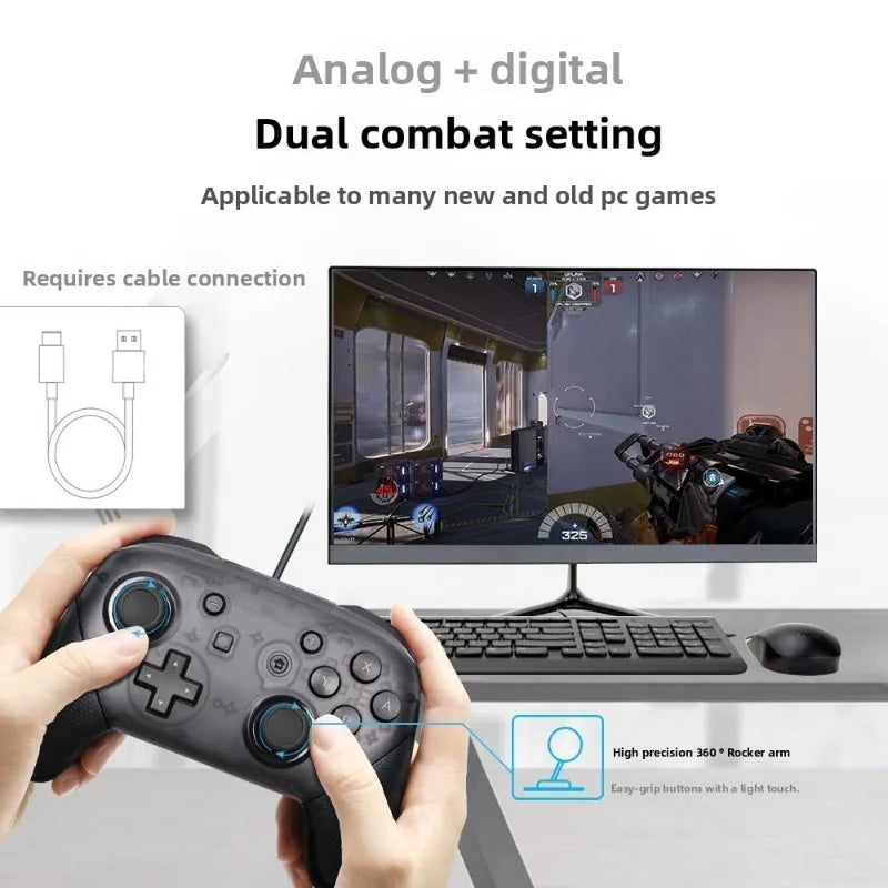 Switch Pro Bluetooth Gamepad Wake-up Function for Regular Switch Controllers
