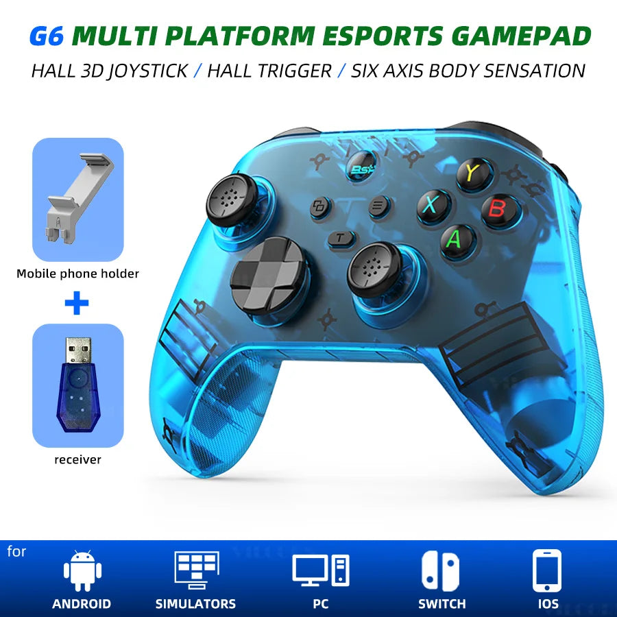 VILCORN G6 Wireless Game Controller for iOS/Android Smartphones Bluetooth-Compatible Gamepads for PC/SWITCH Hall Rocker Joystick