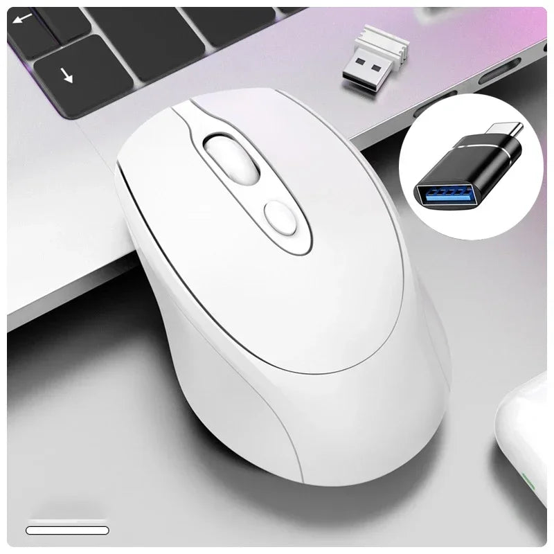 Wireless Computer Mouse Rechargeable 2.4G Bluetooth-Compatible Wireless Mouse USB Silent Gamer Mice For PC Laptop Macbook Tablet
