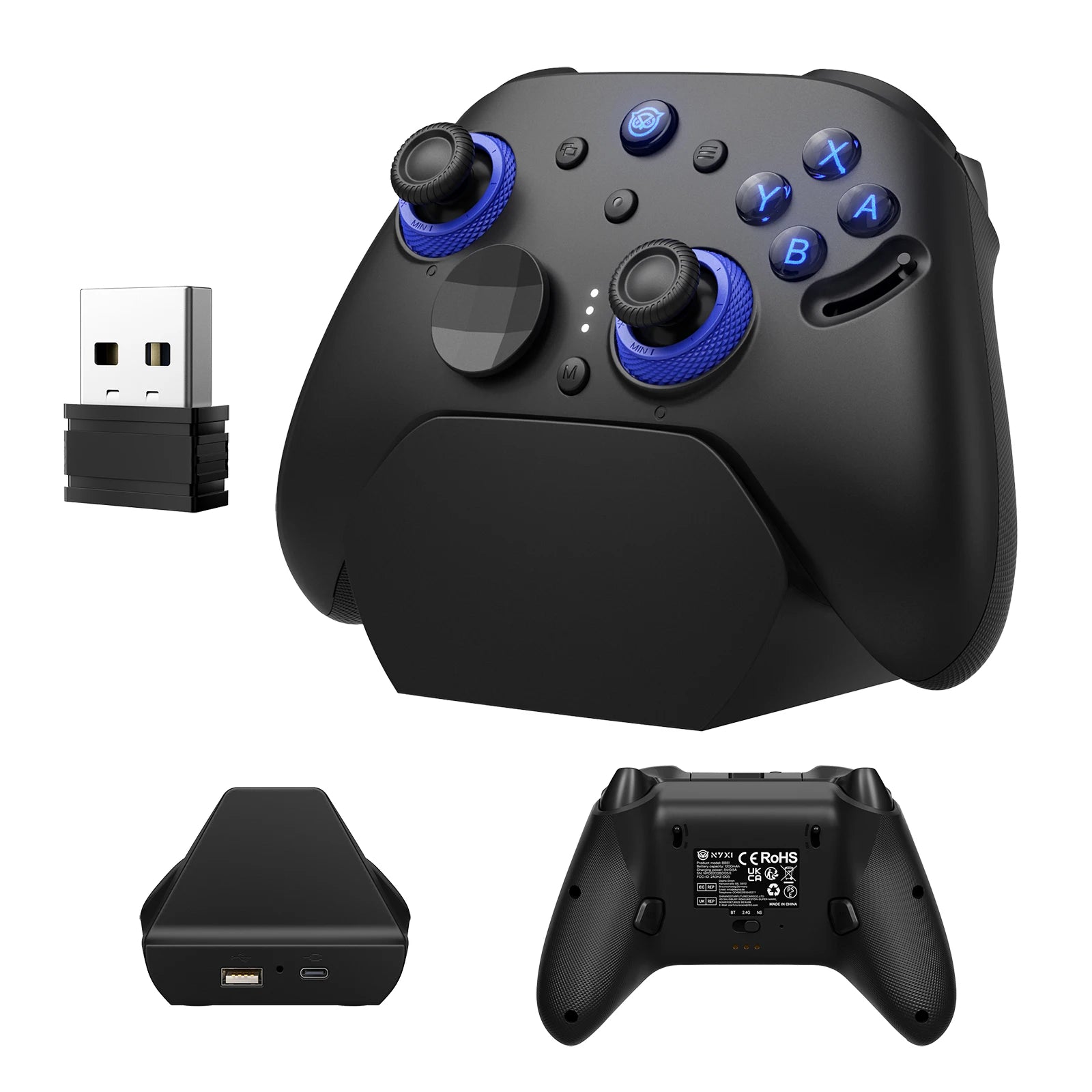 NYXI Imperial Wireless PC Controller - Ergonomic Design USB Gaming Controller for PC Games Switch Character switching