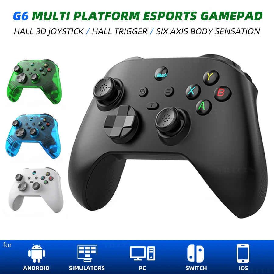 VILCORN G6 Wireless Game Controller for iOS/Android Smartphones Bluetooth-Compatible Gamepads for PC/SWITCH Hall Rocker Joystick